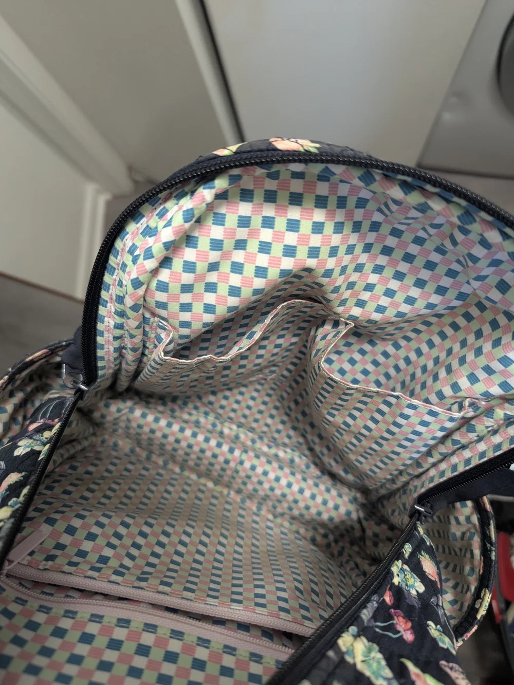 Vera Bradley Navy Floral Quilted Mini Backpack